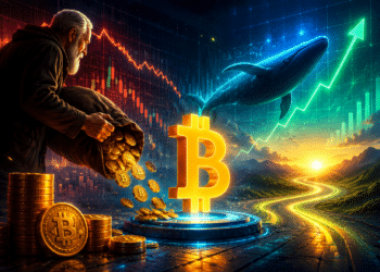 Biểu đồ dòng vốn ETF tài sản số trên nền giao diện tài chính