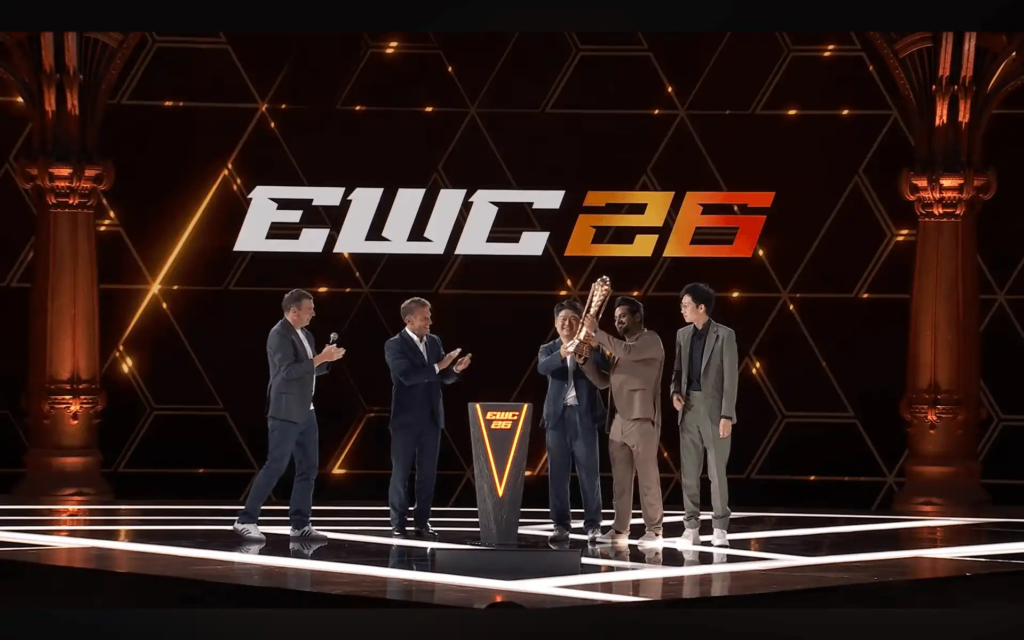 Lễ trao cúp Esports World Cup 2026 với sự tham dự của đại diện ban tổ chức và AG.AL