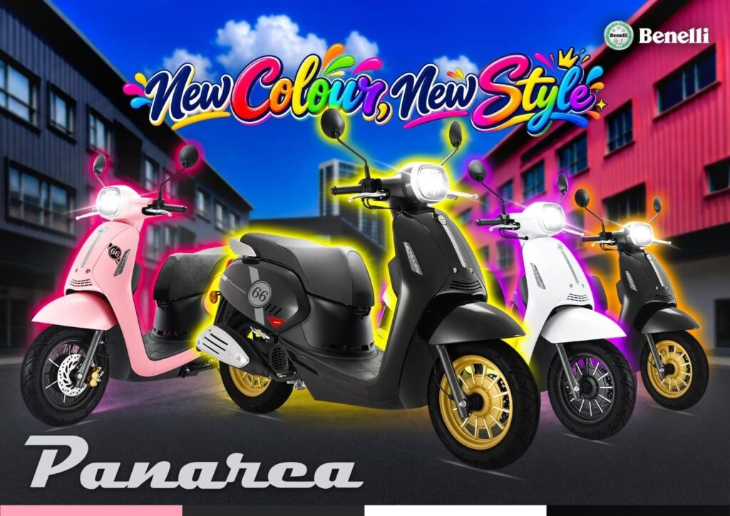 Benelli Panarea 125 2026 trong tùy chọn màu Charcoal Black