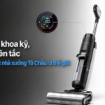 Một bộ máy lau sàn Tineco gồm thân máy, đầu hút cầm tay và các phụ kiện chuyên dụng