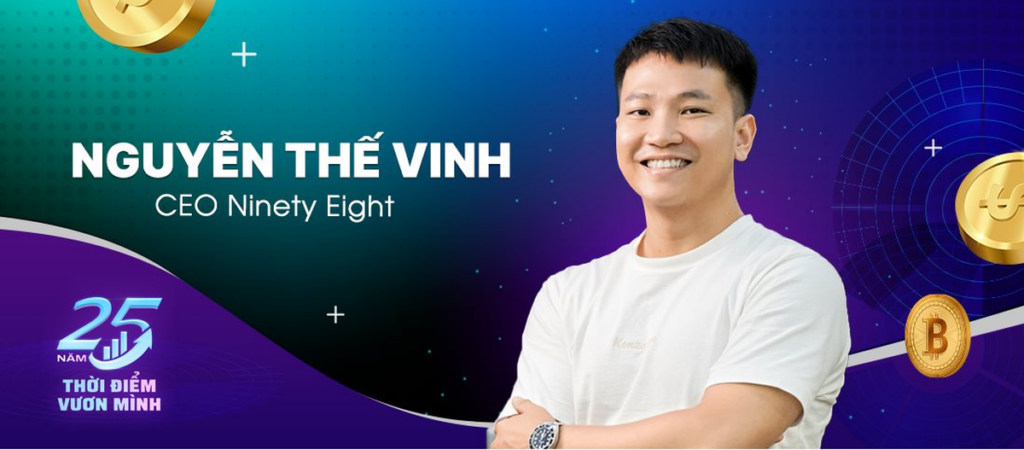 Nguyễn Thế Vinh trong buổi chia sẻ về hành trình khởi nghiệp blockchain