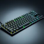 Razer Huntsman V3 Pro Low-Profile Tenkeyless 8KHz đặt trên mặt bàn