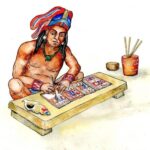 Tấm bia đá Maya với các ký hiệu được chạm khắc dày đặc