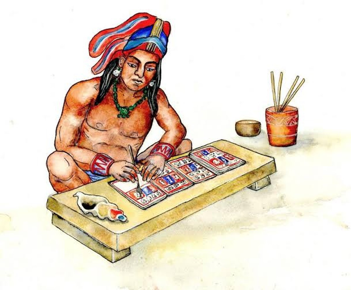 Tấm bia đá Maya với các ký hiệu được chạm khắc dày đặc