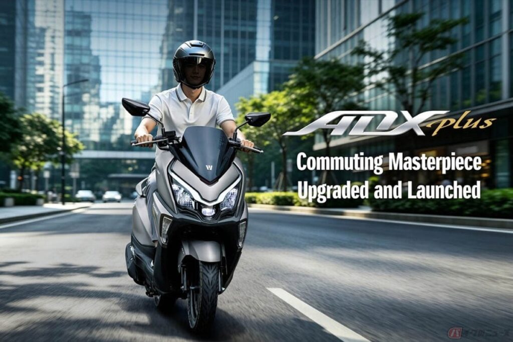 Suzuki ADX125 Plus nhìn từ bên ngoài với thiết kế tay ga đô thị