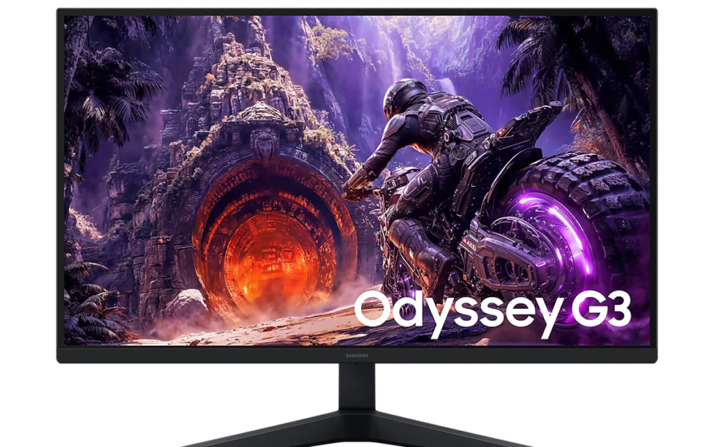 Màn hình Samsung Gaming G3 hiển thị hình ảnh trò chơi với chuyển động tốc độ cao
