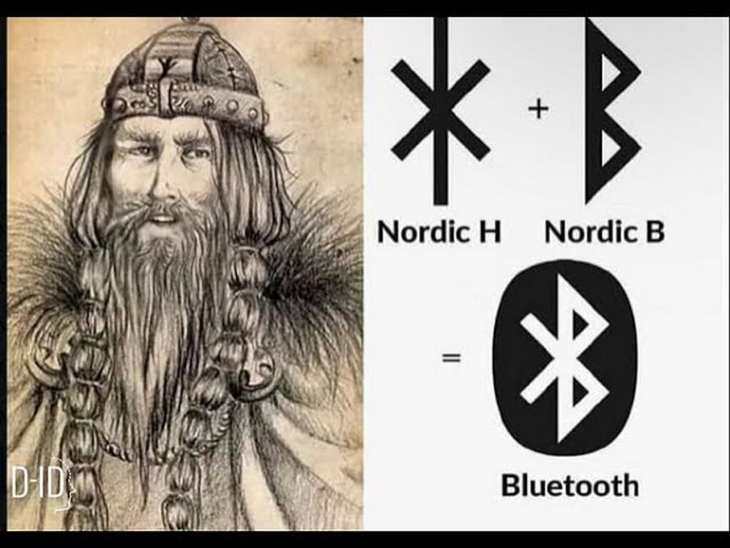 Biểu tượng Bluetooth hiển thị trên một thiết bị điện tử