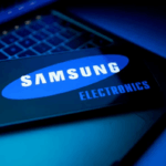 Màn hình hiển thị diễn biến cổ phiếu Samsung Electronics trên thị trường chứng khoán