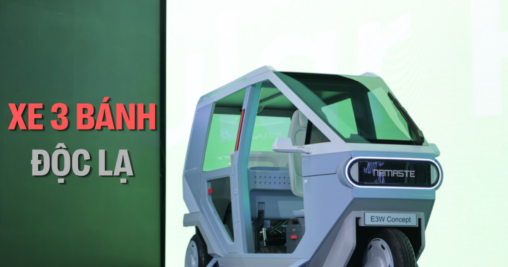 Mẫu xe điện ba bánh Hyundai E3W được giới thiệu tại sự kiện ở Hàn Quốc