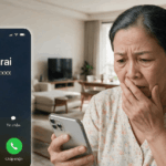 Minh họa màn hình điện thoại hiển thị một cuộc gọi đến