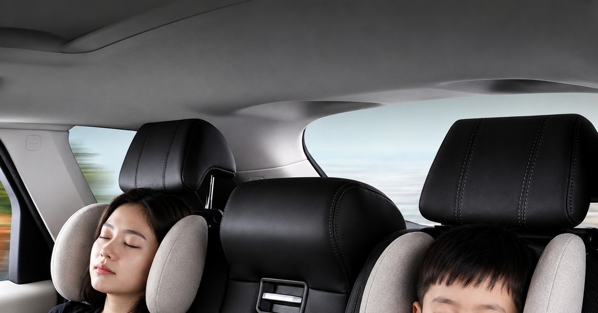 Gối tựa cổ được lắp trên ghế ô tô để hỗ trợ hành khách khi nghỉ ngơi