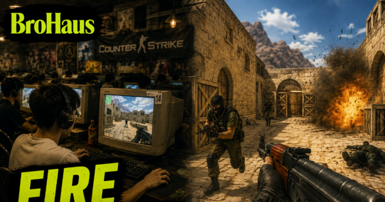 Không gian quán net với các máy tính phục vụ những trận Counter-Strike