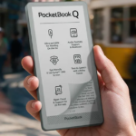 Máy đọc sách PocketBook Q có thiết kế nhỏ gọn đặt trên mặt bàn