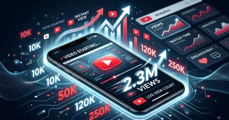 Giao diện YouTube hiển thị video và số lượt xem