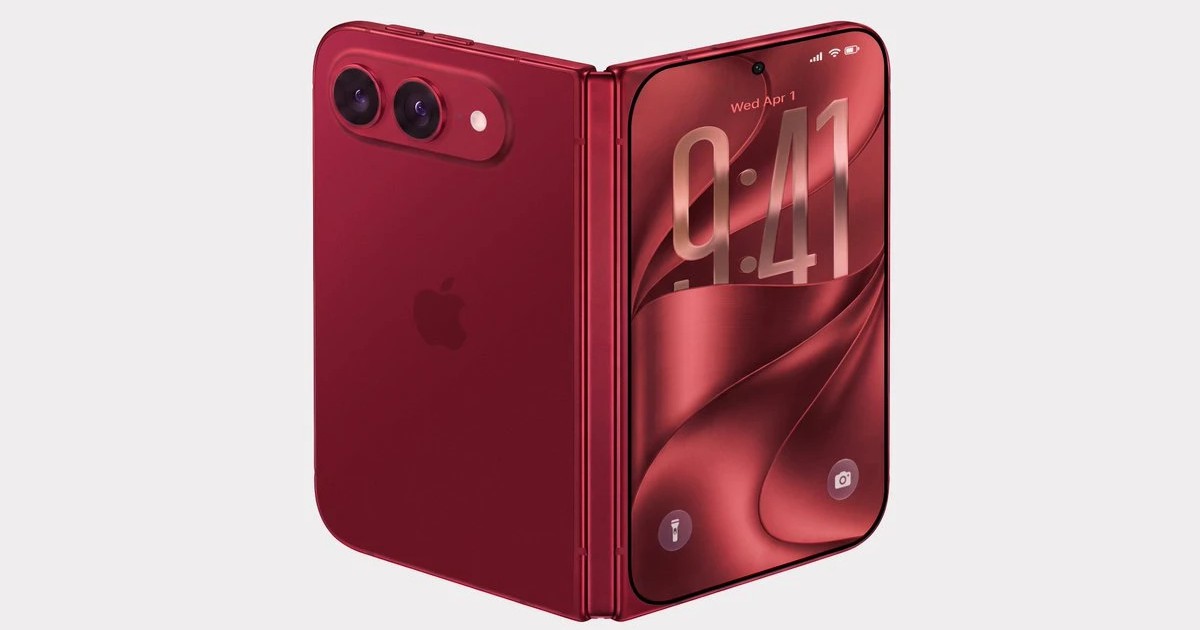 Ảnh minh họa một chiếc smartphone màn hình gập