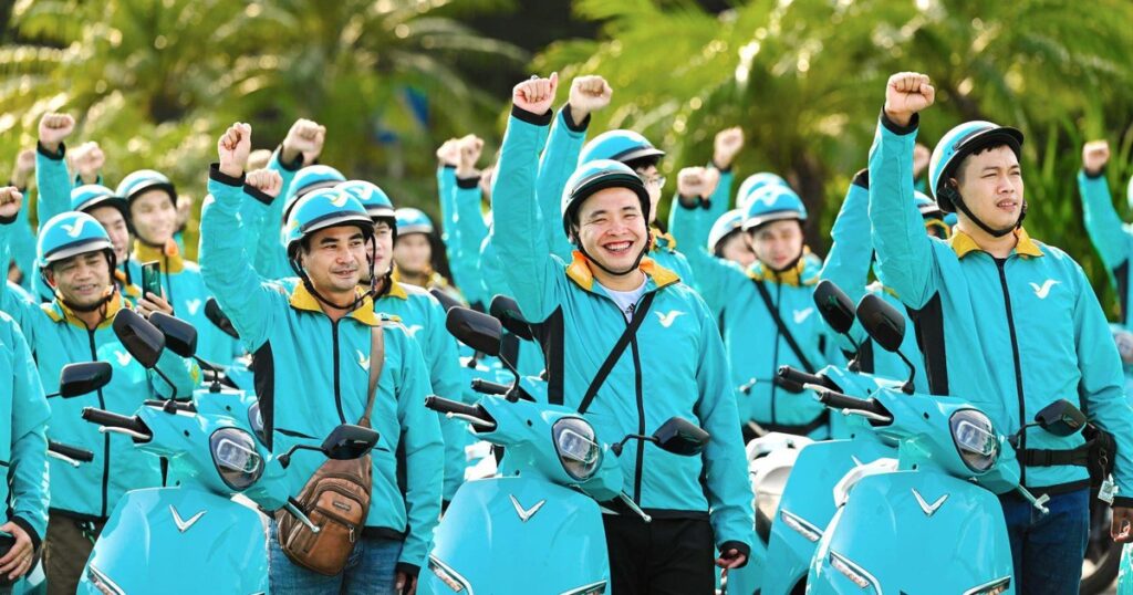 Đội ô tô điện VinFast phục vụ hoạt động di chuyển đô thị