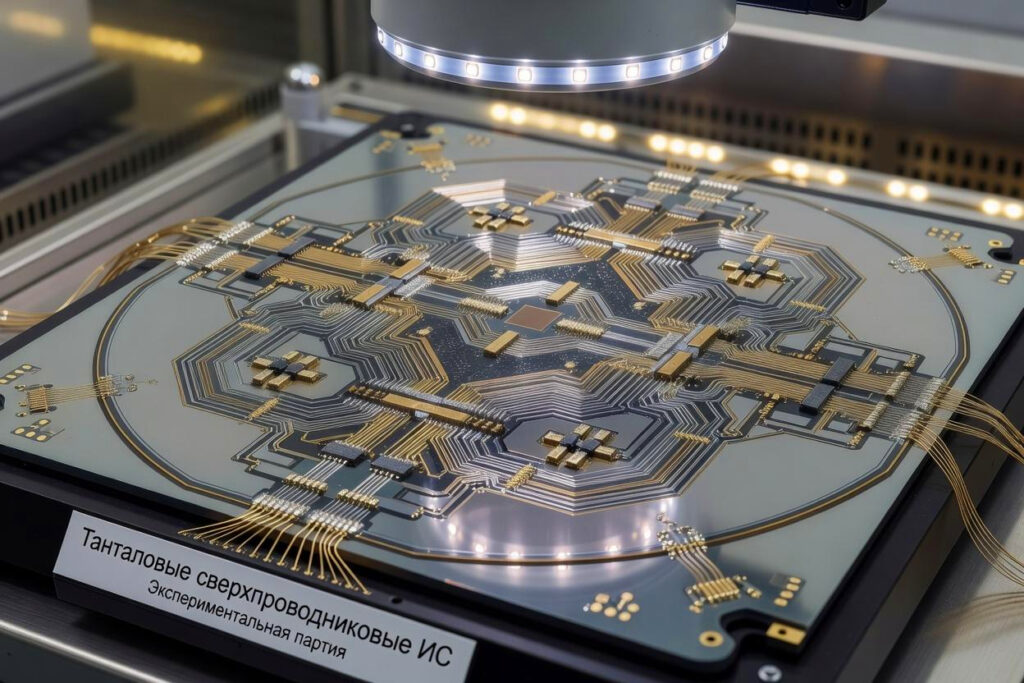 Màng tantal trên tấm wafer silicon được dùng để nghiên cứu mạch lượng tử