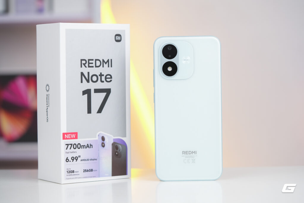Thiết kế mặt lưng và khung viền vuông vức của REDMI Note 17 4G