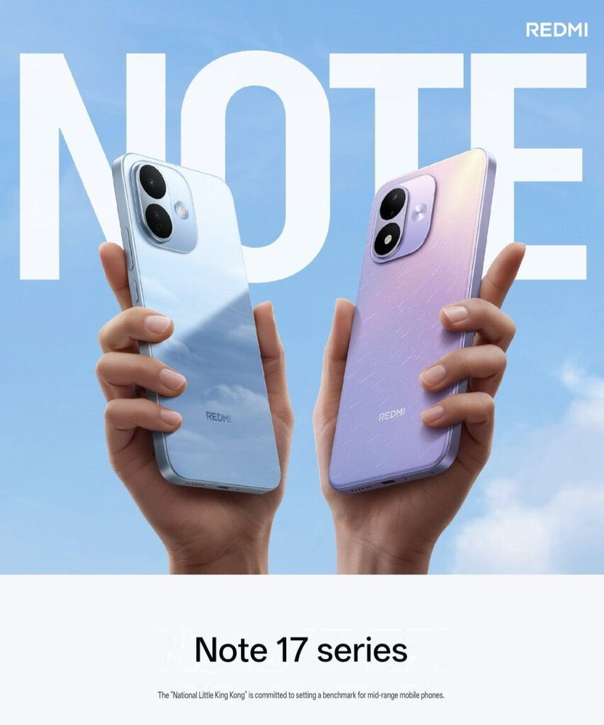 Các mẫu điện thoại REDMI Note 17 Series được trưng bày cùng nhau