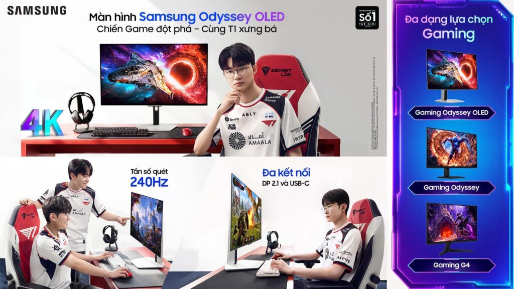 Các mẫu màn hình gaming Samsung được giới thiệu tại thị trường Việt Nam