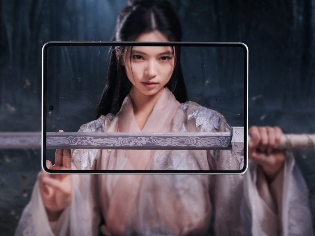 Màn hình OLED 8,4 inch của Legion Y700 Infinite hiển thị giao diện chơi game