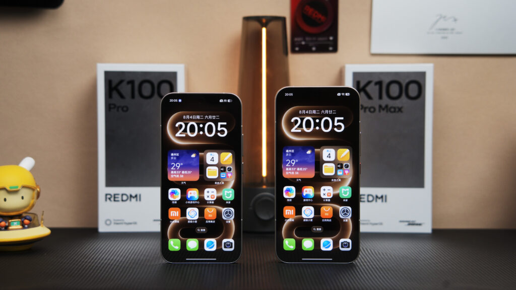 Hai phiên bản Redmi K100 Pro và Pro Max được trưng bày tại Trung Quốc