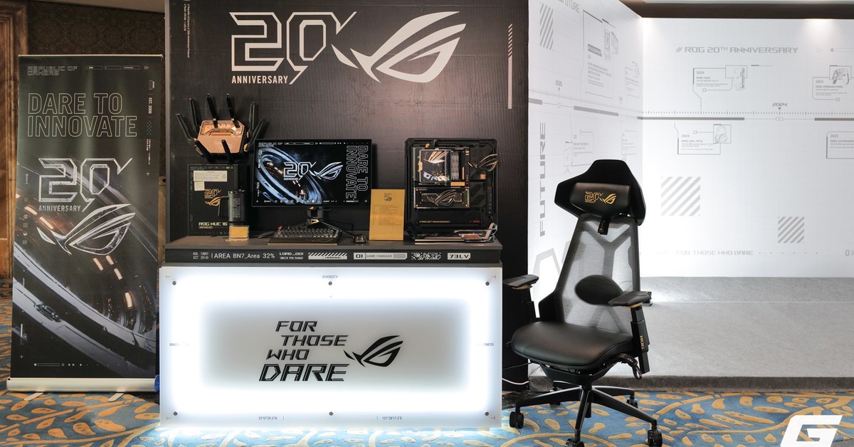 Các sản phẩm ROG Edition 20 được giới thiệu tại sự kiện kỷ niệm 20 năm