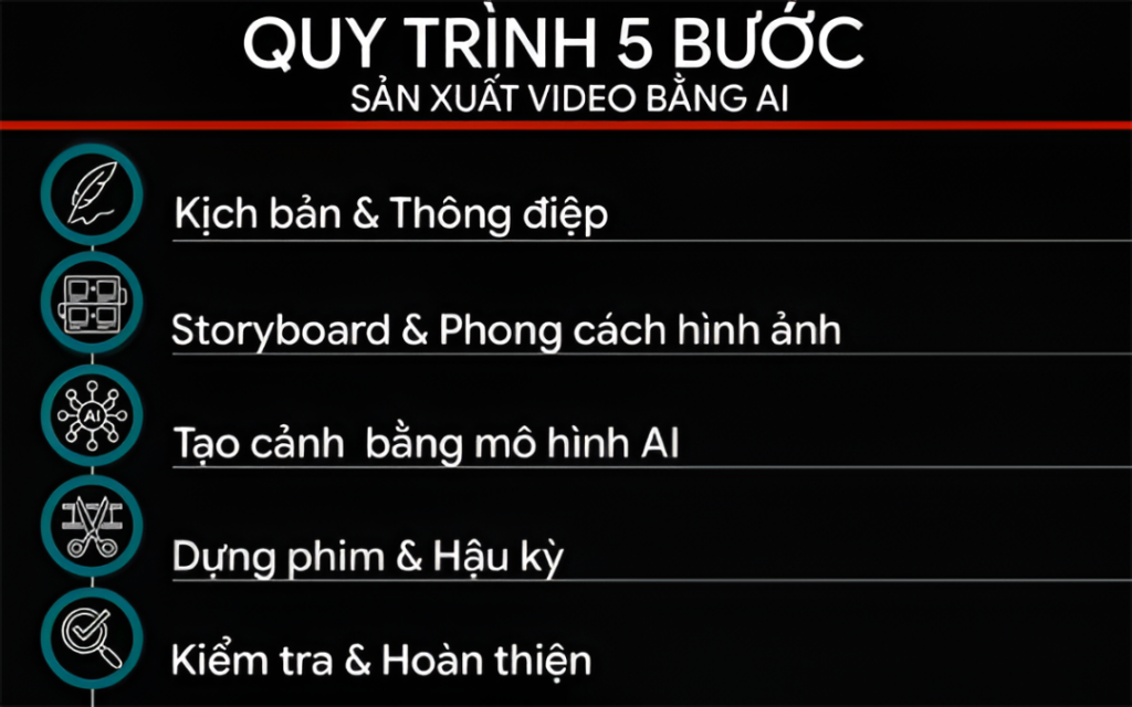Storyboard minh họa các phân cảnh trong một dự án video