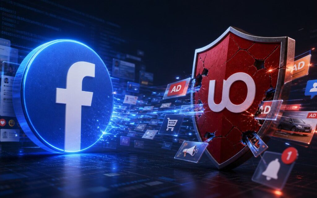 Bảng tin Facebook hiển thị các bài đăng và nội dung được tài trợ