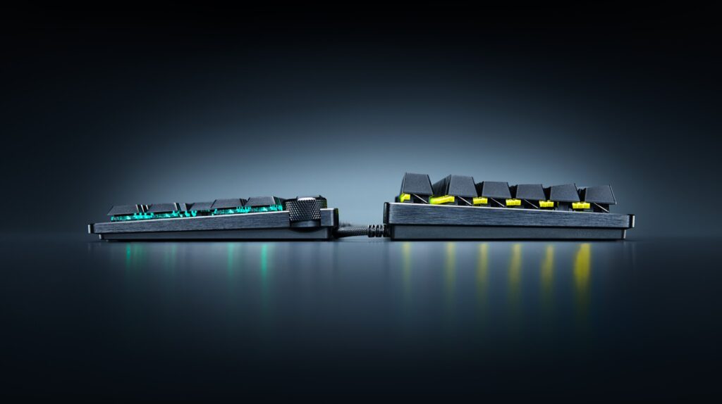 Các phím trên Razer Huntsman V3 Pro được trình bày ở góc nghiêng