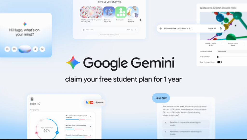 Sinh viên sử dụng Gemini để xử lý tài liệu học tập