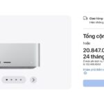 Mac Studio thế hệ mới đặt trên bàn làm việc
