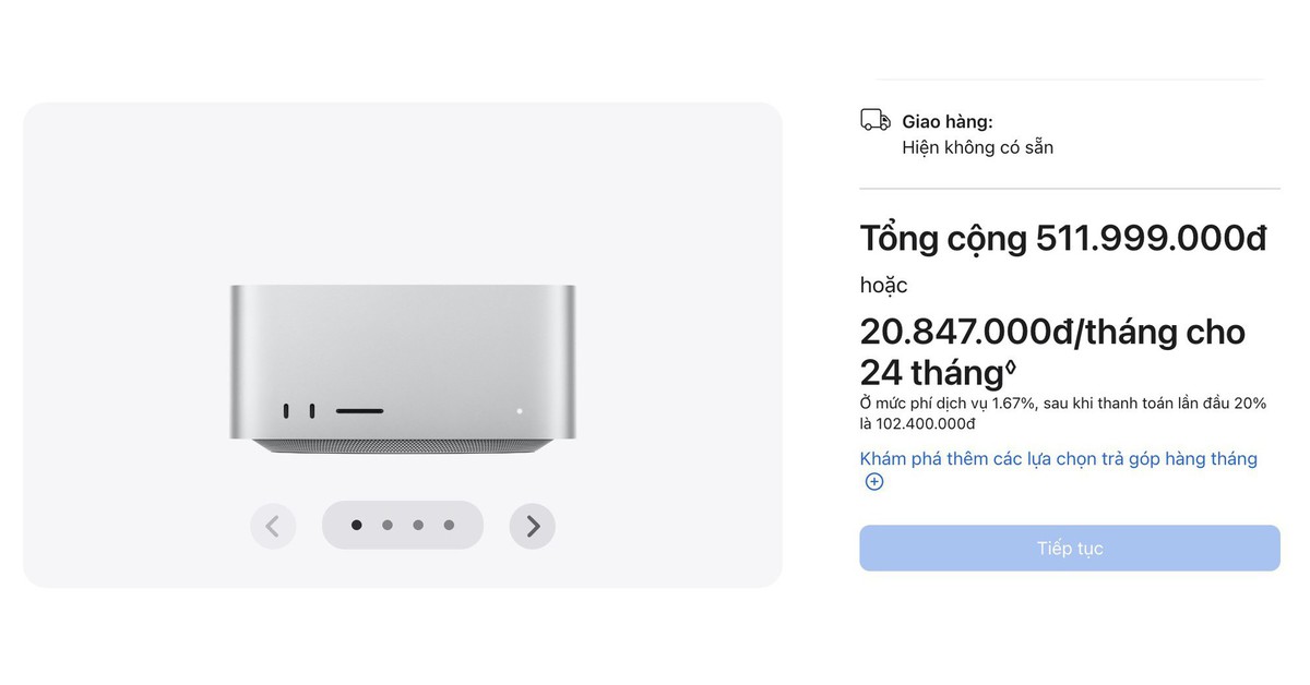 Mac Studio thế hệ mới đặt trên bàn làm việc