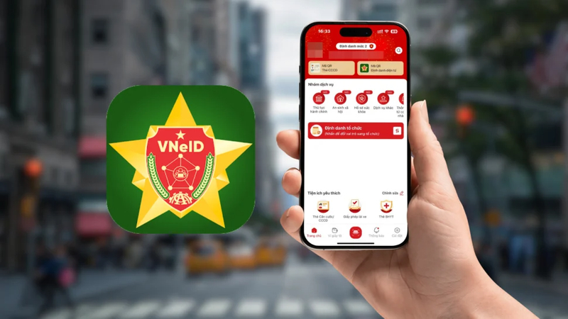 Minh họa việc liên kết tài khoản nhận lương hưu và trợ cấp với VNeID
