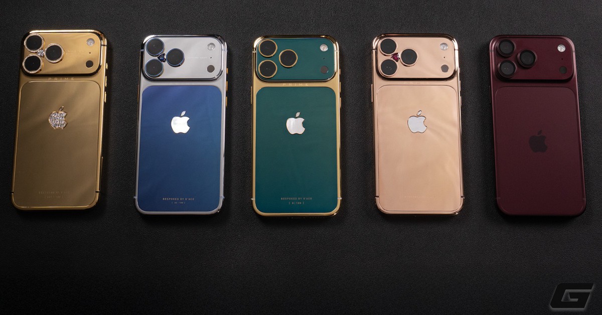 iPhone 18 Pro Max được chế tác với các chi tiết đính kim cương trên mặt lưng