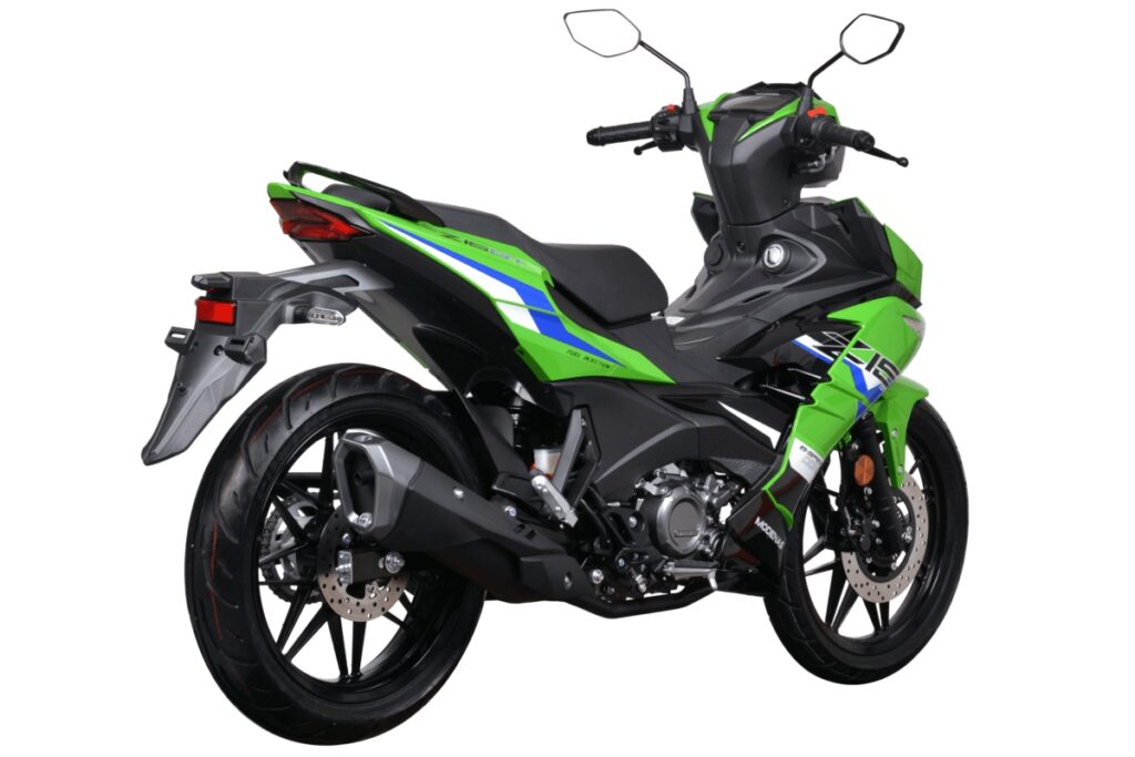 Modenas Z15GT nhìn từ bên hông, nổi bật bộ vành 17 inch