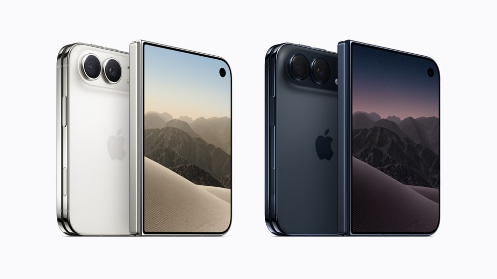iPhone Duo ở trạng thái gập và mở hoàn toàn