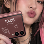 Minh họa một mẫu smartphone gập Samsung với thân máy rộng hơn