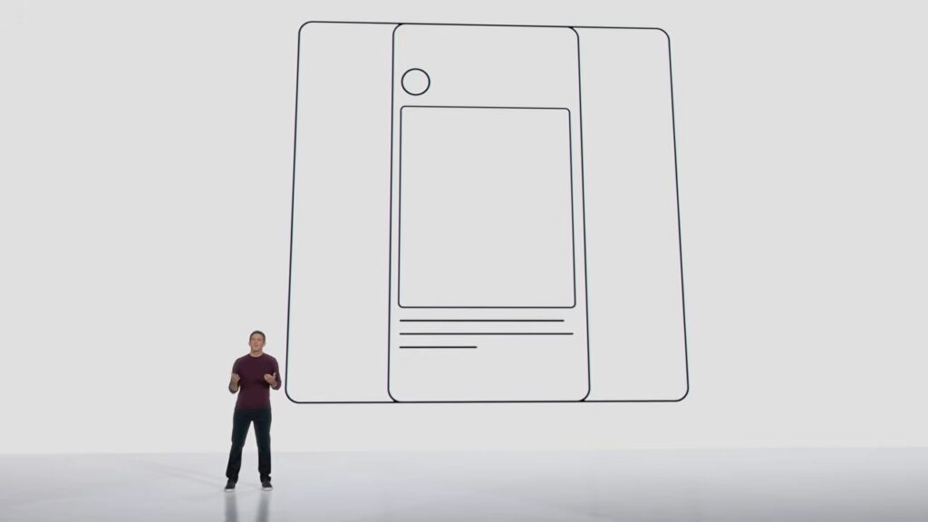 iPhone Duo mở ra với màn hình lớn liền mạch