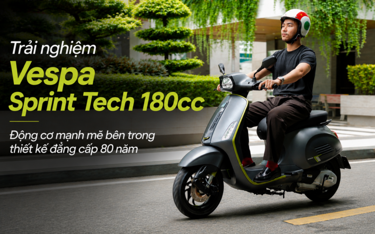 Vespa Sprint Tech 180cc trong không gian giới thiệu phiên bản mới