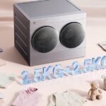 Máy giặt sấy mini Xiaomi Mijia 5kg với thiết kế hai khoang ở mặt trước