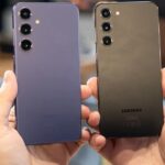 Điện thoại Samsung Galaxy đời cũ hiển thị giao diện sử dụng trên màn hình