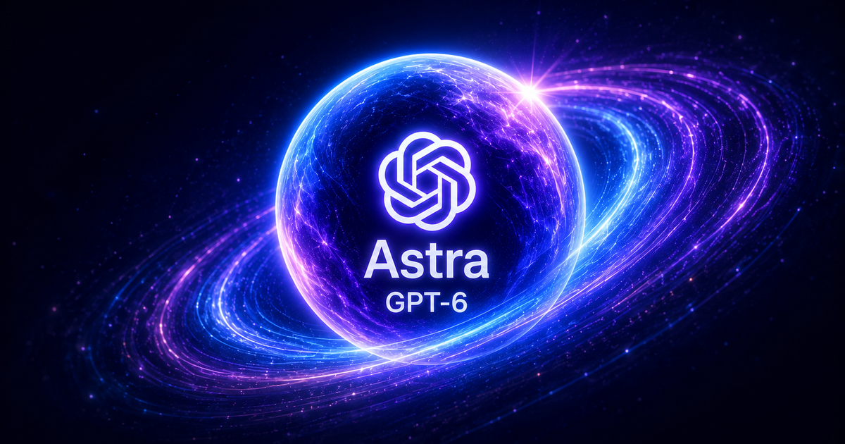 Minh họa giao diện GPT-6 Astra của OpenAI trên màn hình máy tính