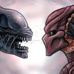 Thợ săn Predator đối đầu Xenomorph trong không gian tối