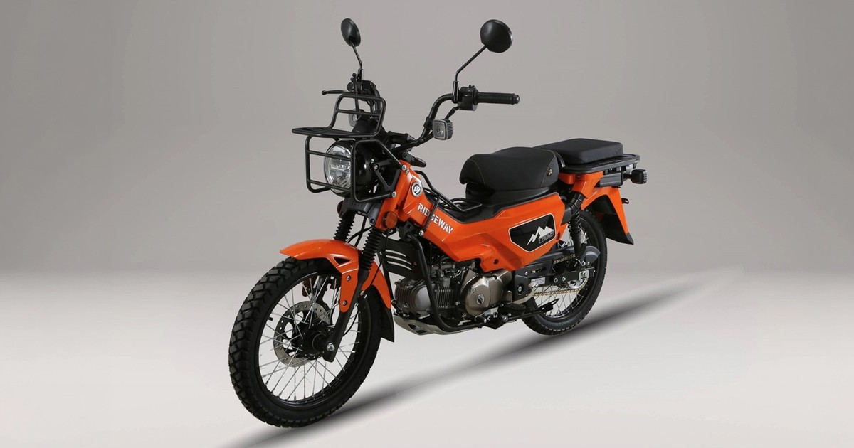 AJS Ridgeway 125 với kiểu dáng scrambler và các chi tiết mang phong cách dã chiến