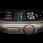 Apple Watch Ultra 4 hiển thị trên nền tối với giao diện theo dõi sức khỏe