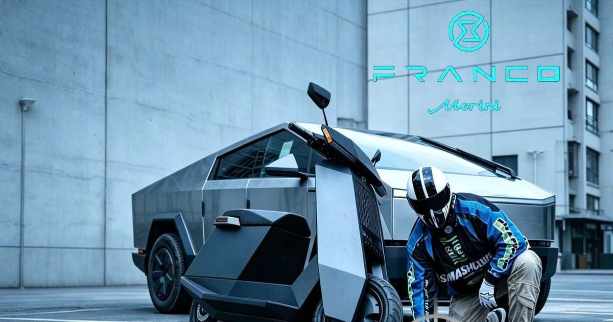 Xe máy điện Frank P1 2026 với kiểu dáng góc cạnh mang phong cách cyber
