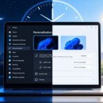 Hình minh họa bằng AI về giao diện Windows 11 chuyển sang chế độ tối