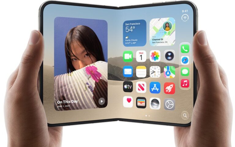 Điện thoại iPhone Duo mở ra với màn hình gập kích thước lớn
