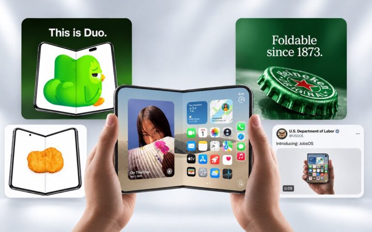 Hình ảnh LG gram AI được đặt trong tư thế gập cùng thông điệp chào tân sinh viên